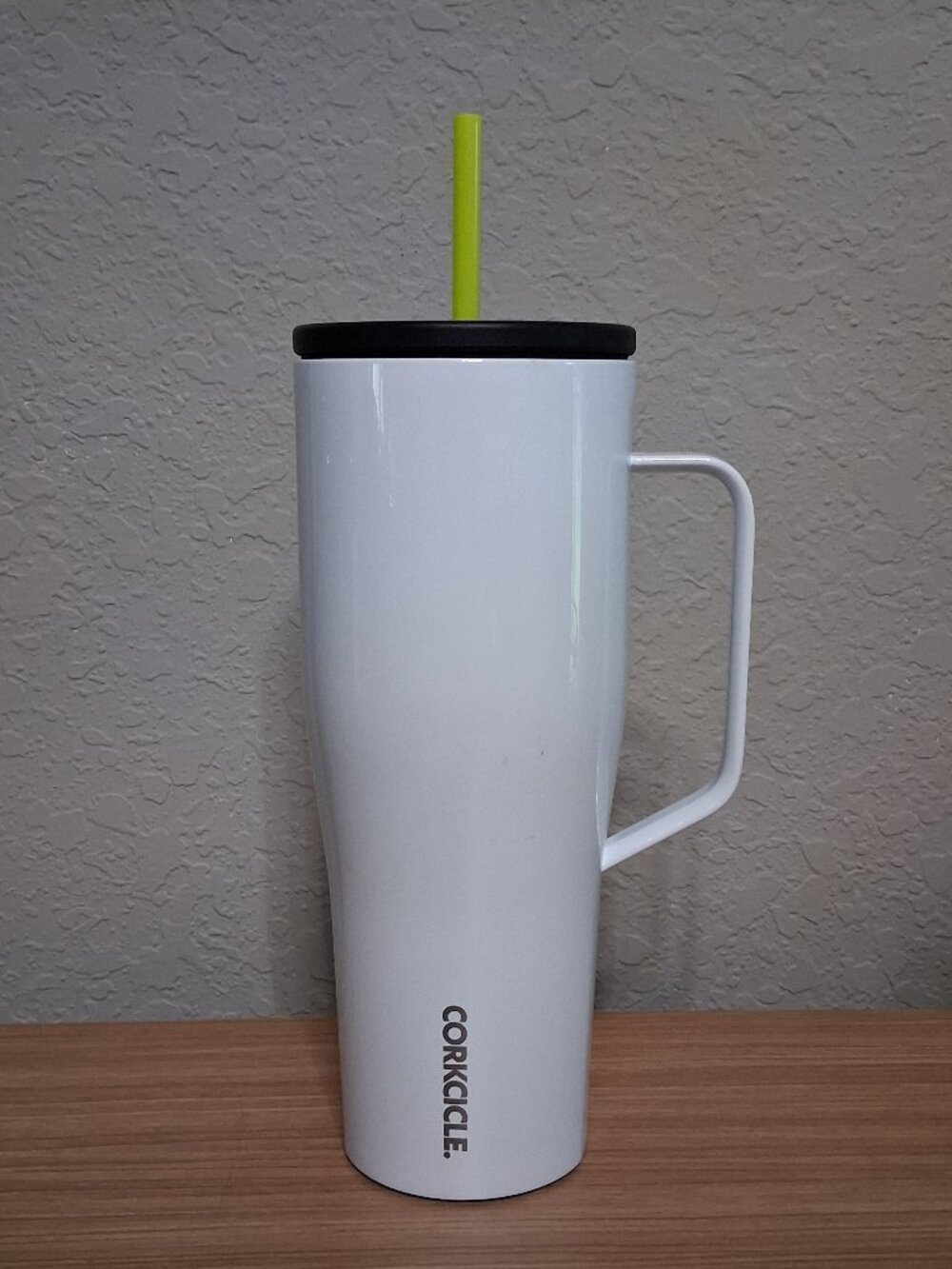 Corkcicle Cold Cup 30 oz Stainless Steel Tumbler in Glossy White